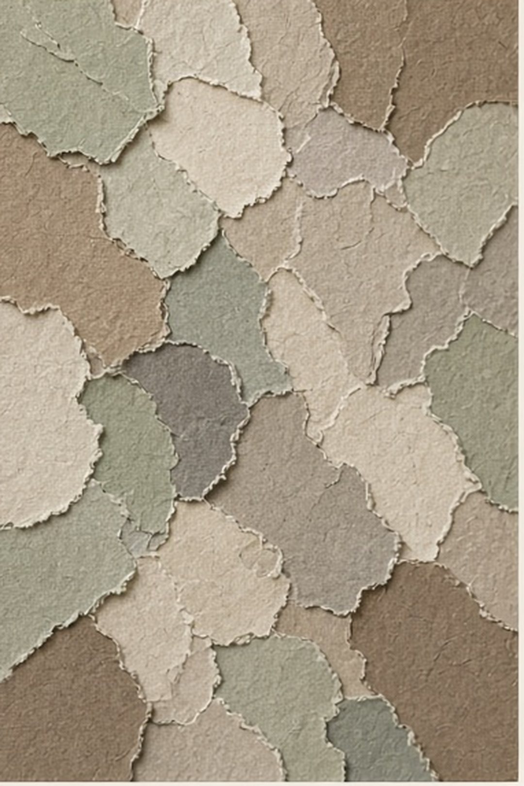 Many neighborhood edges joining into a broad irregular mosaic