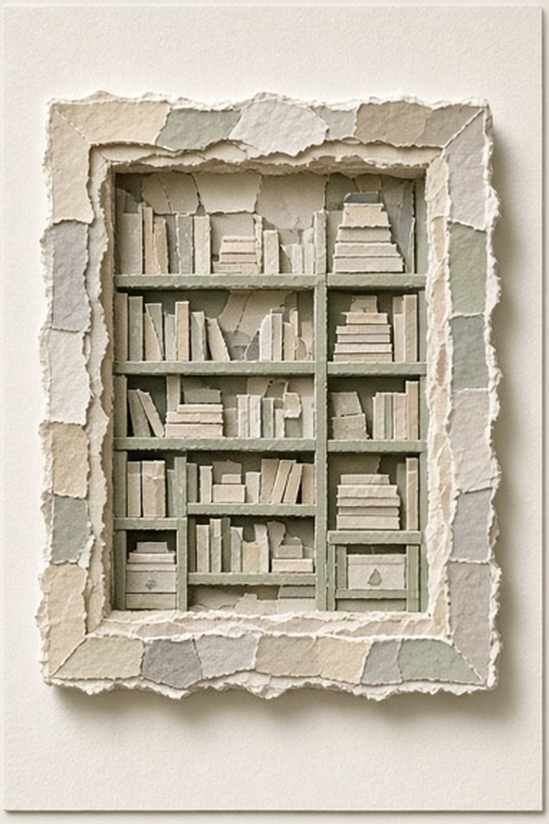 A complete illustrated mosaic library contained within one paper device frame
